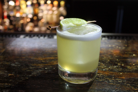 Lemongrass Bourbon Sour cocktail at Copper Lounge - National Whiskey Sour Day 2017 recipes